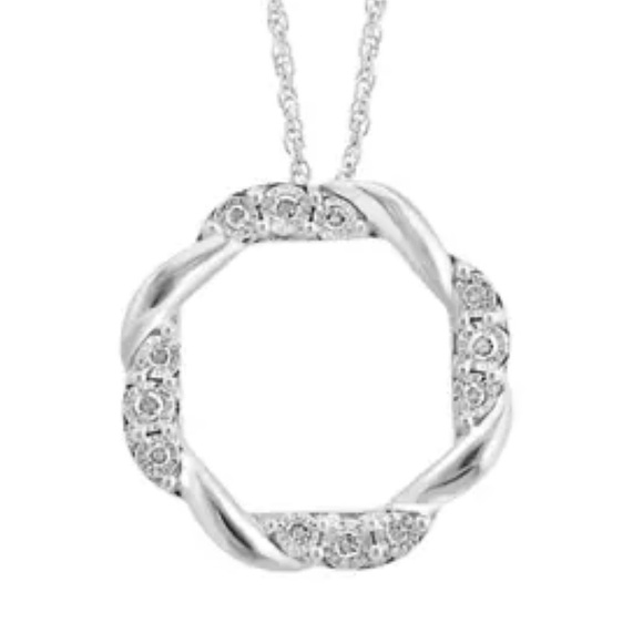 Diamond Pendant with chain - Picture 2 of 6